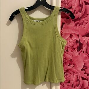 Brandy Melville Lime Ribbed Tank Top